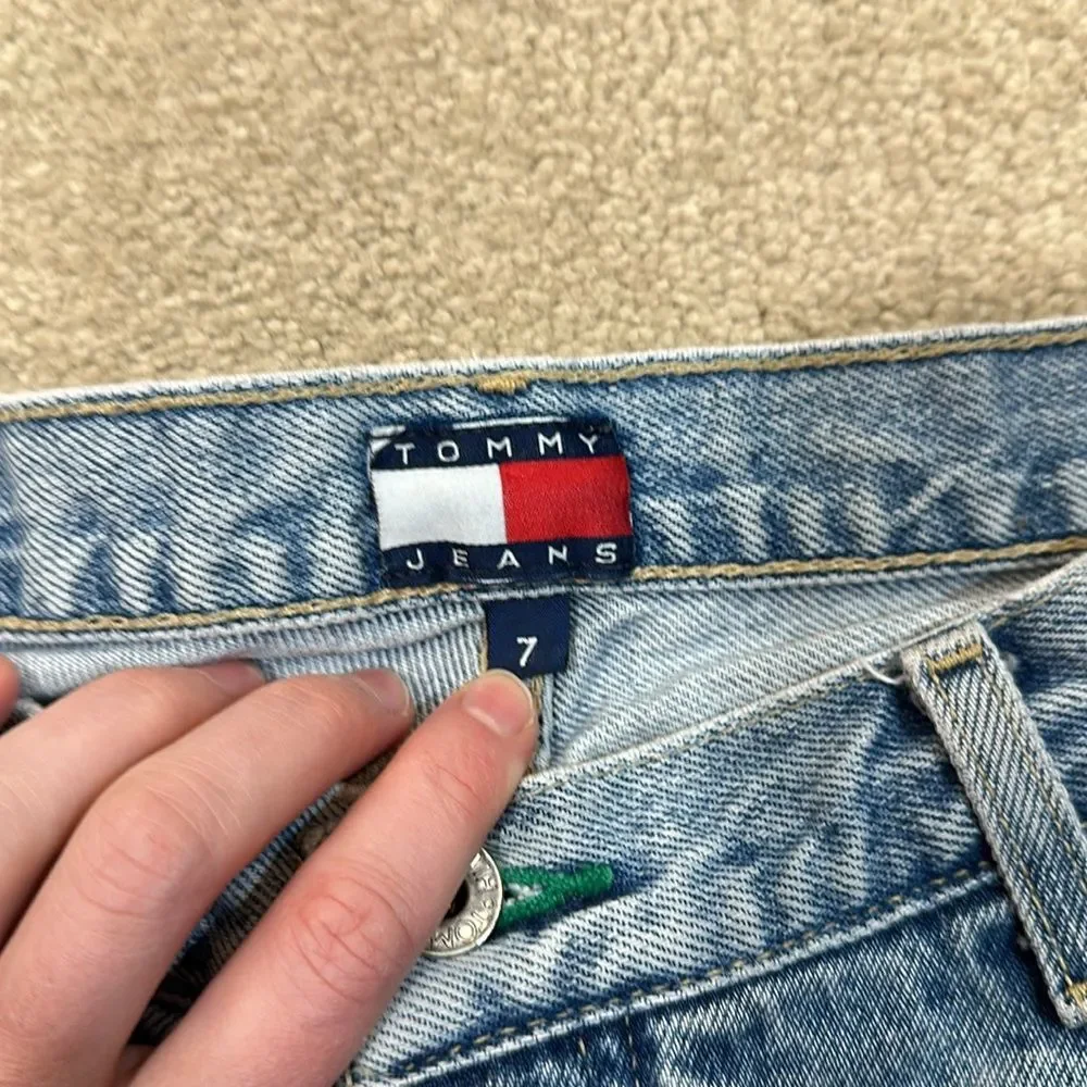 Tommy Hilfiger Jeans Denim 100% Cotton Vintage Y2K Button Fly Women Size 7